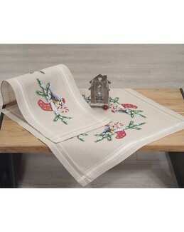 Broderikit Dug Blåmejser - Løber - Duftin