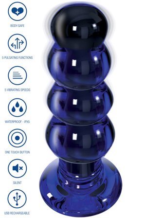 ToyJoy Radiant Vibrating Glass Plug 11,5 cm - Woome.pl