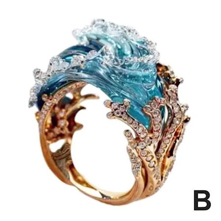 PLGEBR Ocean's Oath Smykkesett, 2024 Ny Havsvågsörhä