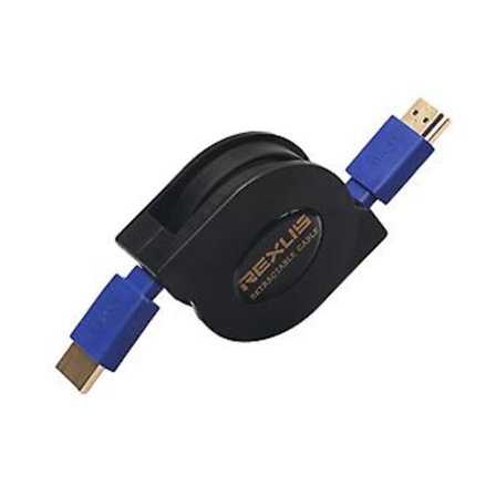 REXLIS 6FT -Kompatibel Kabel Justerbar In- och Utdragbar HD-TV-Linje för TV, Dator, Spelkonsol, Projektor