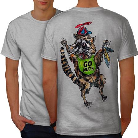 Rolig tvättbjörn söta män T-shirt tillbaka S