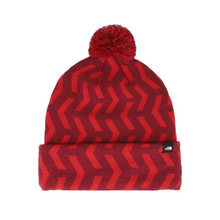 The North Face - Rojo pom Beanie - Kids Ski Tuke Red Pom @ Hatstore