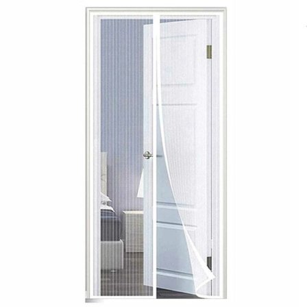 Magnetisk myggnett for dør - myggdør med magnet 210x100cm hvit