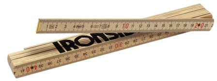 Ironside 150061 Måttstock 2 m, trä, Mätinstrument