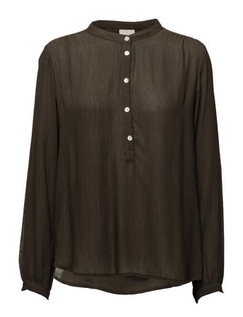 Karla Amber Shirt Ls- Min 2 Bluse Langærmet Grøn Kaffe