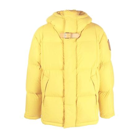 Moncler, Down Jackets Geel, Dames, Maat:S