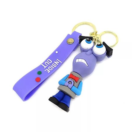 5 tyylin Disney Inside Out Anxiety PVC-laukut Ripustin Riippuva Avaimenperät Avaimenrenkaat Aikuiset Lapset Lahja