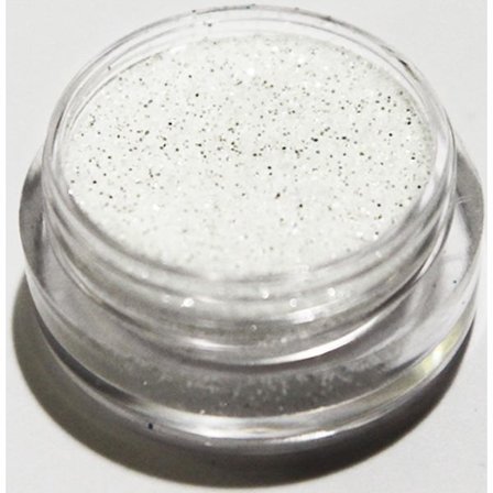 1stk Finkornet glitter Hvit is