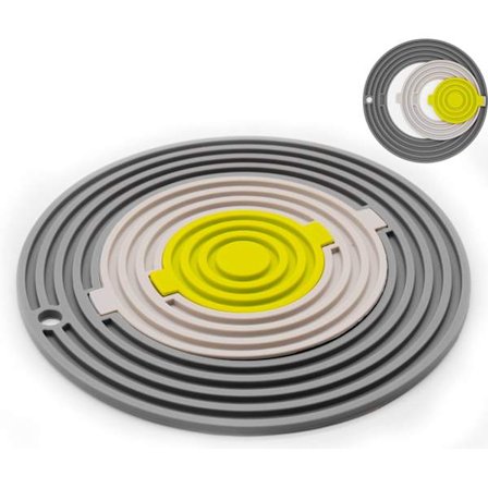 20 x 20 cm, Sæt af 3 silikone underlag, varmebestandige op til 250°C, ZQKLA