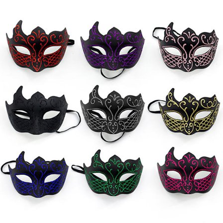 Halv ansigtsmaling i ét stykke - hvid og rød halv ansigtsmaling til mænd