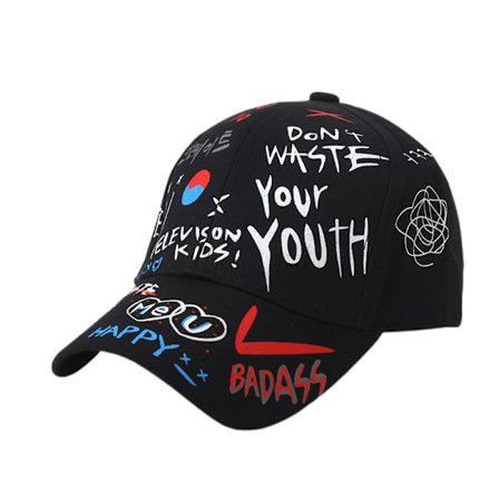 Unisex Graffiti Baseball -lippis, K-pop Boys Outdoor Snapback Ha