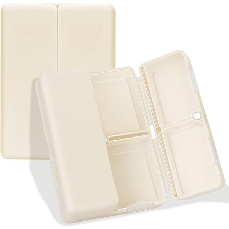 7-facks Bärbar Pillerask Reseorganisatör, [Vikbar Design] Pillerfodral för Plånboksficka för Vitaminer