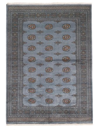 Håndknyttet Pakistan Bokhara 2Ply Teppe 169X236 Mørk Grå/Svart