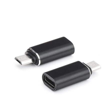 Laddadapter USB-C till Micro USB svart