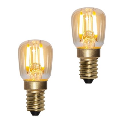 2st LED-lampa Amber E14 DECOLED för fönster- och bordslampor