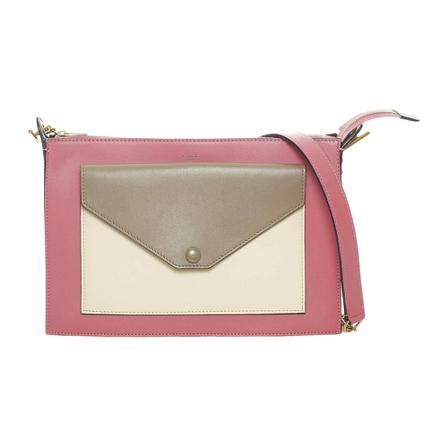 Celine Vintage Pre-owned Zip Envelope Crossbody Leather Pink, Dame Vintage Tasker, Størrelse: ONE Size