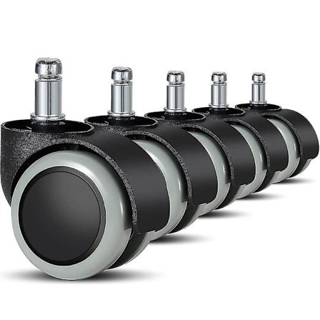 Erstatningshjul for kontorstol for harde gulv - 5-pakning - 11 mm / 22 mm - For spillestoler, snurrestoler, Pr-FF1-