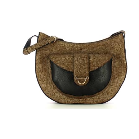 Borbonese, Shoulder Bags Bruin, Dames, Maat:ONE Size,leer,print