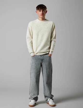 LMTD Nlmkleave Ls O-Neck Knit Noos - Cream - 134-140