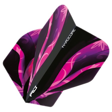 Red Dragon Darts Flights Tyrian Hardcore Premium Standard 100 Micron Extra Thick Pink Purple Black 9 Flights 3 Sets