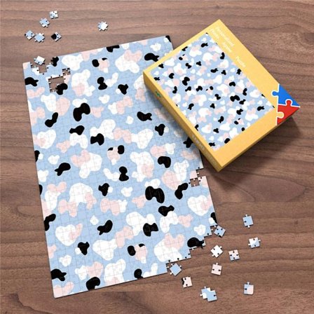 300 Brikker Ko Mode Puslespil 380x260mm 14.96x10.24in Dyreøvelse Underholdning for Børn og Voksne