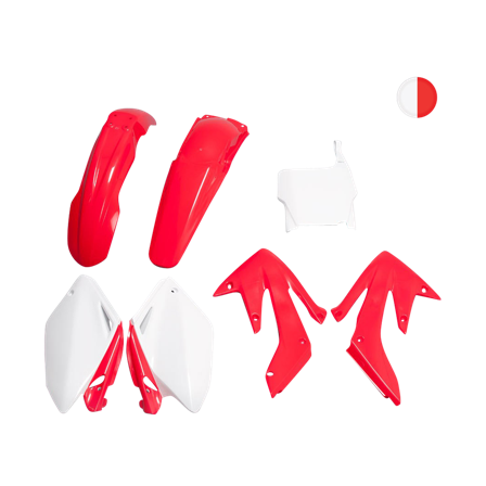Kit Plastiche Rtech Rosso-Bianco - Honda CRF 250R 2004-2005