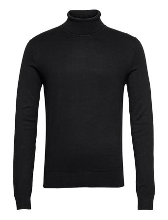 Mélange Roll Neck Knit Knitwear Turtlenecks Musta Lindbergh
