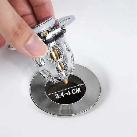 Universell Baderomsvaskpropp Stopp Avløpsfilter Sølv[CO]