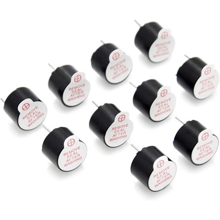 Aktiv summer 3V magnetisk lång kontinuerlig pip ton larm ringsignal för Arduino (10-pack)