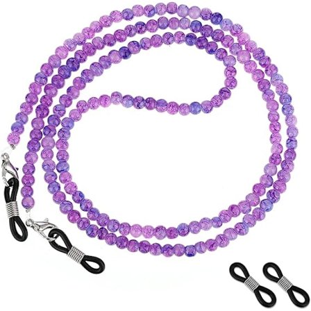 Stilren Glasögonkedja, Helande Kristallkedjor Pärlstav Glasögonkedja Dam Glasögonhållare Kedja Runt Halsen