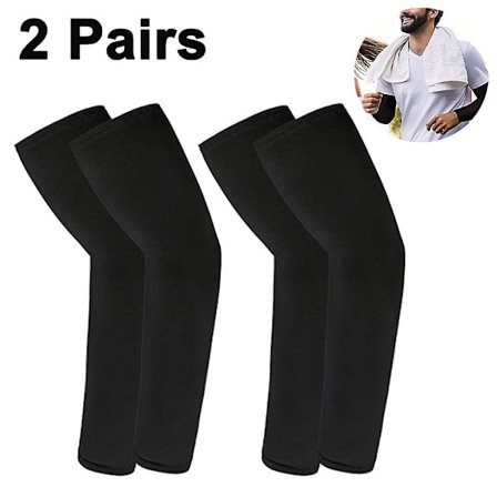 2 Pairs Cooling Arm Sleeves For Men & Women, Uv Protective Upf 50, Tattoo Cover Up