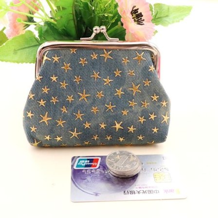 Kort lommebok pengeveske LYS BLÅ