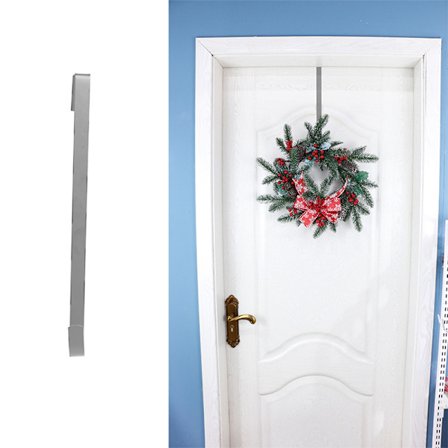 Kranshenger for inngangsdør, metall, over dør, enkel krok, 38 cm