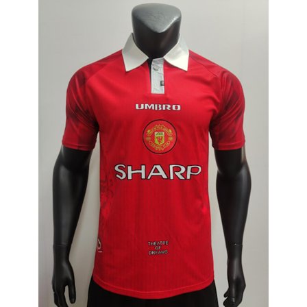 96-97 Manchester United F.C. Hjemmefotballdrakt T-skjorte S-2XL