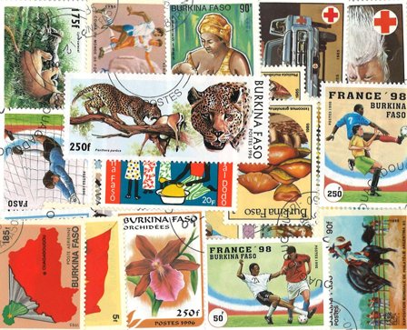 Burkina Faso - 75 forskellige - Stemplet