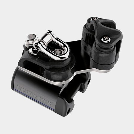 Batente de extremidade Lewmar Ocean, com cão de escota & bloqueador de cabo, tamanho 0, preto, pack de 2