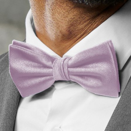 Light Violet Pre-Tied Grosgrain Bow Tie for Men - Pre-tied bow ties