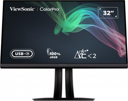 ViewSonic ColorPro VP3256-4K - LED monitor - 32" (31.5" viewable) - 3840 x 2160 4K UHD (2160p) @ 60 Hz - IPS - 350 cd/m² - 1000:1 - 5 ms - 2xHDMI,