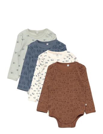 Body Ls Ao-Printed Bodies Long-sleeved Multi/mønstret Pippi