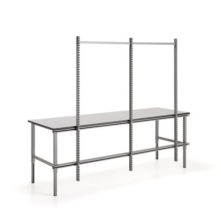 Hinterer Rahmenbügel mit 3 Holmen für Handwerkbank MOTION, L 2500 mm