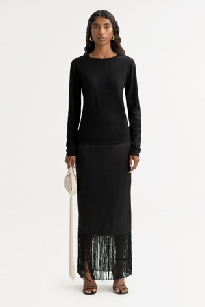 Soft Goat - Featherlight Crewneck - Women cashmere sweater - XL - Black