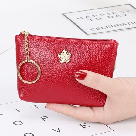 Zipper Wallet Ladies Wallet RED - varastossa