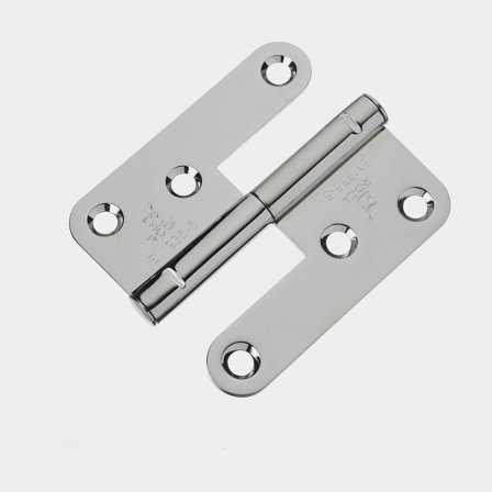 Bisagras desmontables / bisagras de puerta Roca, 85 x 74 mm, con eje de bisagra centrado + colgado a la izquierda, acero inoxidable resistente a 