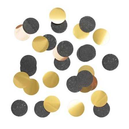 Stor konfetti - Sort og guld - 20g - Scrapcooking Party