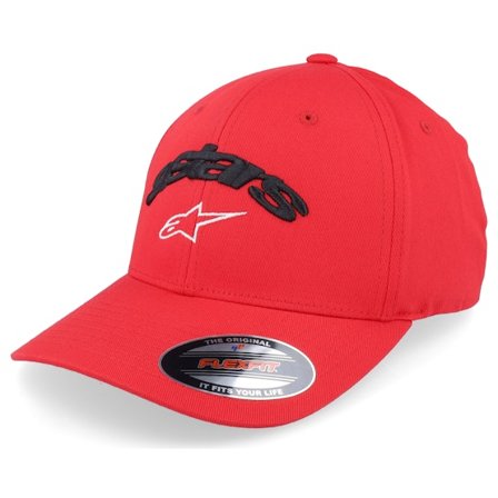 Alpinestars - Rood flexfit Cap - Arcstars Hat Red Flexfit @ Hatstore