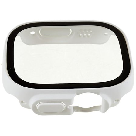 RURIHAI Apple Watch Ultra -suojakuori karkaistulla lasilla - Valkoinen