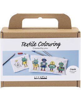 Mini Hobby Tekstilmaling Robotar - Creativ Company