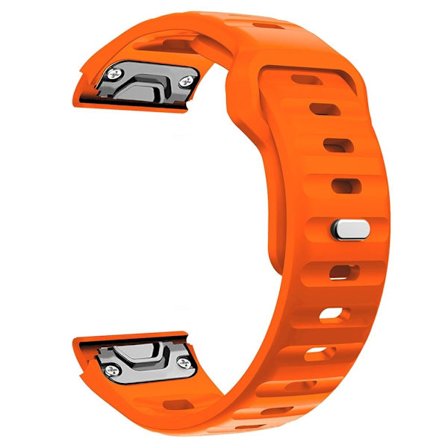 Garmin Fenix 7X Soft Silicone Watch Strap Adjustable Wrist Band Replacement - Orange