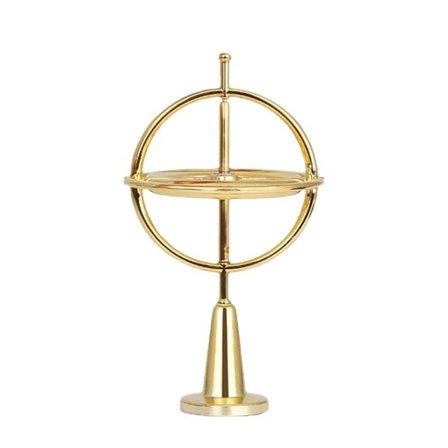 2 kpl Gyroskooppileluja Metallinen Anti-Gravity Gyroskooppi Värikäs Tarkkuus Kehrä Lasten Joululahja (Kulta)