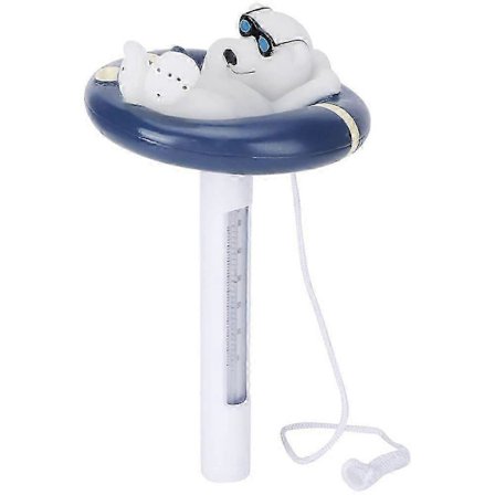 Svømmebassin Termometer Tegneserie Isbjørn Vand Termometer Svømmebassin Temperaturmåler Til Udendørs/Indendørs Svømmebassiner Vand (FMY)